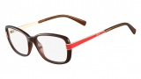 Fendi F1038 Eyeglasses Eyeglasses - 209 Brown / Red Temple