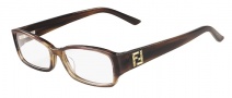 Fendi F966R Eyeglasses Eyeglasses - 234 Light Striped Brown
