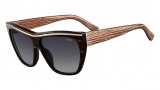 Fendi FS 5284 Sunglasses Sunglasses - 002 Striped Black / Silver / Bronze