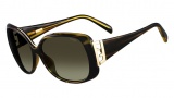 Fendi FS 5290 Sunglasses Sunglasses - 220 Striped Havana Green