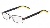 Nautica N6374 Eyeglasses Eyeglasses - 711 Shiny Gunmetal / Navy / Yellow