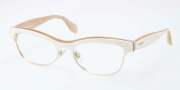 Miu Miu MU 05MV Eyeglasses Eyeglasses - KAT1O1 Top Ivory on Opal