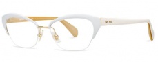Miu Miu MU 50LV Eyeglasses Eyeglasses - LAY1O1 Gold / White