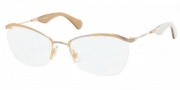 Miu Miu MU 54LV Eyeglasses Eyeglasses - LAF1O1 Brushed Golden Steel / White