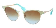 Miu Miu MU 50OS Sunglasses Sunglasses - NAB1F0 Brushed Gold / Green / Brown Gradient Lens