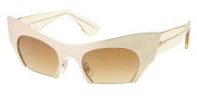 Miu Miu MU 53OS Sunglasses Sunglasses - QE91G0 Pale Gold / Brown Gradient Lens