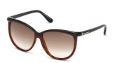 Tom Ford FT0296 Josephine Sunglasses Sunglasses - 05F Black / Gradient Brown