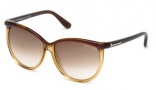 Tom Ford FT0296 Josephine Sunglasses Sunglasses - 50F Dark Brown / Gradient Brown