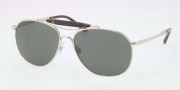 Polo PH3078P Sunglasses Sunglasses - 900131 Shiny Silver / Green
