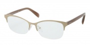 Prada PR 60PV Eyeglasses Eyeglasses - MA1101 Brushed Pale Gold
