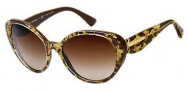 Dolce & Gabbana DG4198 Sunglasses Sunglasses - 274613 Leaf Gold on Brown / Brown Gradient Lens