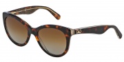 Dolce & Gabbana DG4192 Sunglasses Sunglasses - 2738T5 Top Havana / Glitter Gold / Polarized Brown Gradient Lens