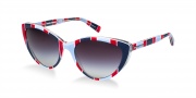 Dolce & Gabbana DG4181P Sunglasses Sunglasses - 27198G Stripes Azure / Red / Blue / Grey Gradient Lens
