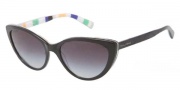 Dolce & Gabbana DG4181P Sunglasses Sunglasses - 27178G Top Black on Stripes / Grey Gradient Lens