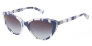 Dolce & Gabbana DG4181P Sunglasses Sunglasses - 27208G Stripes Blue / White / Grey Gradient Lens