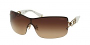 Coach HC7018 Sunglasses Noelle Sunglasses - 911813 Gold White / Dark Brown Gradient