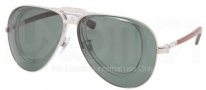 Polo PH3075 Sunglasses Sunglasses - 92199A Shiny Silver / Polarized Green