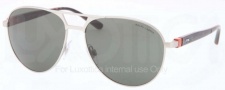 Polo PH3083 Sunglasses Sunglasses - 904671 Matte Silver / Dark Green