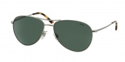 Polo Ralph Lauren PH3084 Sunglasses Sunglasses - 904671 Matte Silver / Grey Green