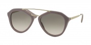 Prada PR 12QS Sunglasses Sunglasses - TKP4K0 Opal Pink/Matte Pink / Pink Gradient Grey