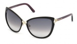 Tom Ford FT0322 Celia Sunglasses Sunglasses - 32B Gold / Gradient Smoke