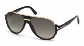Tom Ford FT0334 Dimitry Sunglasses Sunglasses - 01P Shiny Black / Gradient Green