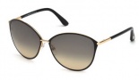 Tom Ford FT0320 Penelope Sunglasses Sunglasses - 28B Shiny Rose Gold / Gradient Smoke
