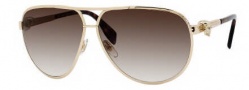 Alexander McQueen 4156/S Sunglasses Sunglasses - 0J5G Gold (LA brown polarized lens)
