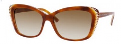 Alexander McQueen 4178/S Sunglasses Sunglasses - 0DUK Havana White Havana (CC brown gradient lens)