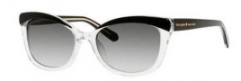 Kate Spade Amara/S Sunglasses Sunglasses - 0KAX Black Clear (Y7 gray gradient lens)