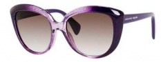 Alexander McQueen 4234/S Sunglasses Sunglasses - 02JF Dark Purple/Light Purple (J8 mauve gradient lens)
