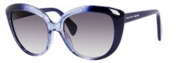 Alexander McQueen 4234/S Sunglasses Sunglasses - 02JD Navy Blue/Light B Light R (9C dark gray gradient lens)