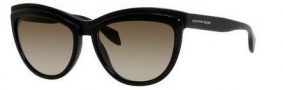 Alexander McQueen 4247/S Sunglasses Sunglasses - 03B6 Matte Black (HA brown gradient lens)