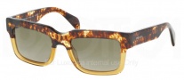 Prada PR 01QS Sunglasses Sunglasses - DG61X1 Spotted Brown on Yellow / Brown Gradient