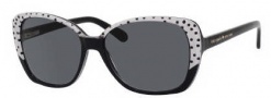 Kate Spade Brenna/P/S Sunglasses Sunglasses - X55P Black White / Grey Polarized Lens