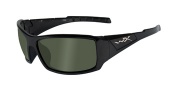 Wiley X WX Twisted Sunglasses Sunglasses - SSTWI04 Gloss Black / Polarized Green Lens