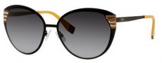 Fendi 0017/S Sunglasses Sunglasses - 07RM Shiny Black (9O dark gray gradient lens)