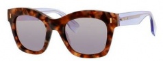 Fendi 0025/S Sunglasses Sunglasses - 07OK Brown Beige Havana (IH gray violet mirror lens)