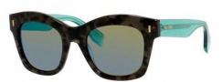 Fendi 0025/S Sunglasses Sunglasses - 07OF Gray Spotted (3U khaki mirror blue lens)