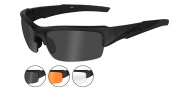 Wiley X WX Valor Sunglasses Sunglasses - CHVAL06 Matte Black / Grey, Clear, Rust
