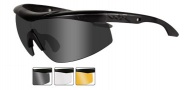 Wiley X WX Talon Sunglasses Sunglasses - CHTAT2 Matte Black / Grey, Clear, Rust
