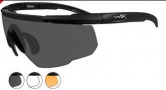 Wiley X WX Saber Advanced Sunglasses Sunglasses - 308 Matte Black / Grey, Clear, Rust