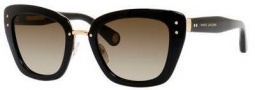 Marc Jacobs 506/S Sunglasses Sunglasses - 00NQ Gold / Shiny Black (HA brown gradient lens)