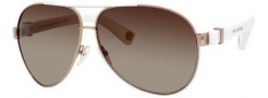 Marc Jacobs 445/S Sunglasses Sunglasses - 0RCE Light Gold / White (JD brown gradient lens)