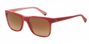Emporio Armani EA4002 Sunglasses Sunglasses - 505313 Striped Cherry / Opal Pink / Brown Gradient