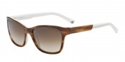 Emporio Armani EA4004 Sunglasses Sunglasses - 504713 Striped Brown Cream / Brown Gradient