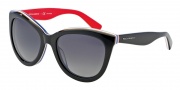 Dolce & Gabbana DG4207 Sunglasses Sunglasses - 2764T3 Black / Multilyer / Red / Polarized Grey Gradient Lens