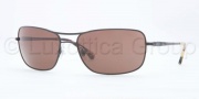 Brooks Brothers BB4019 Sunglasses Sunglasses - 163973 Satin Black / Brown Solid