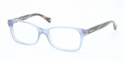 Coach HC6047 Eyeglasses Libby Eyeglasses - 5205 Milky Blue / Dark Brown Horn