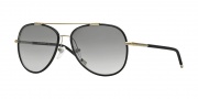 Burberry BE3078J Sunglasses Sunglasses - 114511 Light Gold Matte Black / Grey Gradient